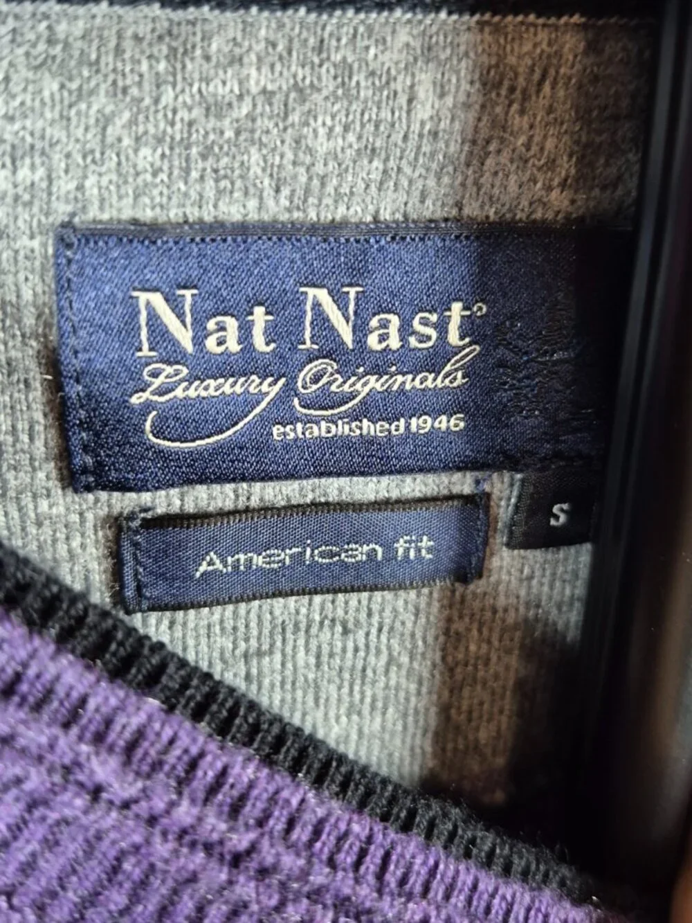 Nat Nast Luxury Originals Purple Cashmere Blend Sweater Men's Small